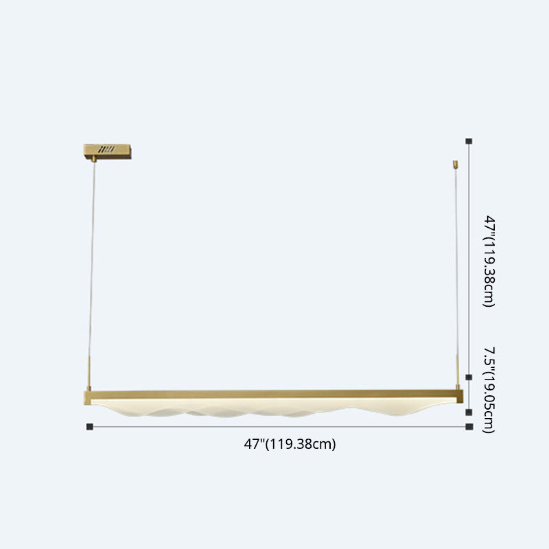 Wave Large Kitchen Pendant Lights Acrylic Modern Simplicity Island Chandelier Lights for Restaurant