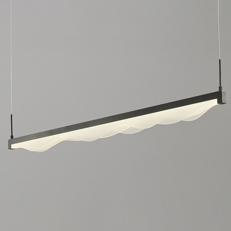 Wave Large Kitchen Pendant Lights Acrylic Modern Simplicity Island Chandelier Lights for Restaurant