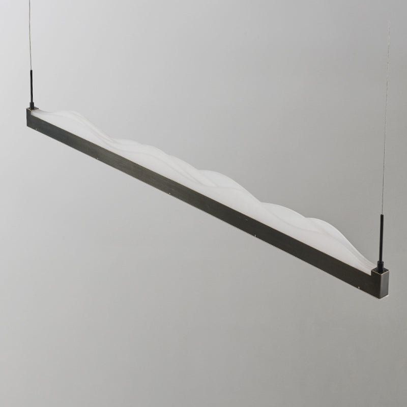 Wave Large Kitchen Pendant Lights Acrylic Modern Simplicity Island Chandelier Lights for Restaurant