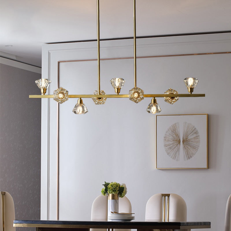 Torpedo Hanging Island Lights Ultra-Contemporary Crystal Chandelier Lighting Fixtures for Restaurant