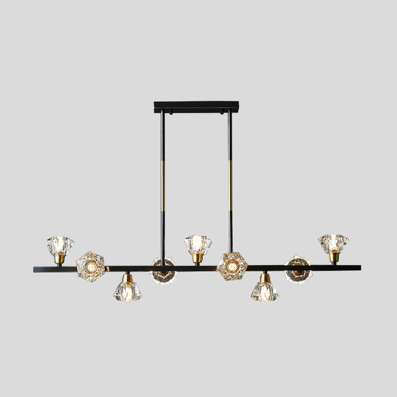 Torpedo Hanging Island Lights Ultra-Contemporary Crystal Chandelier Lighting Fixtures for Restaurant