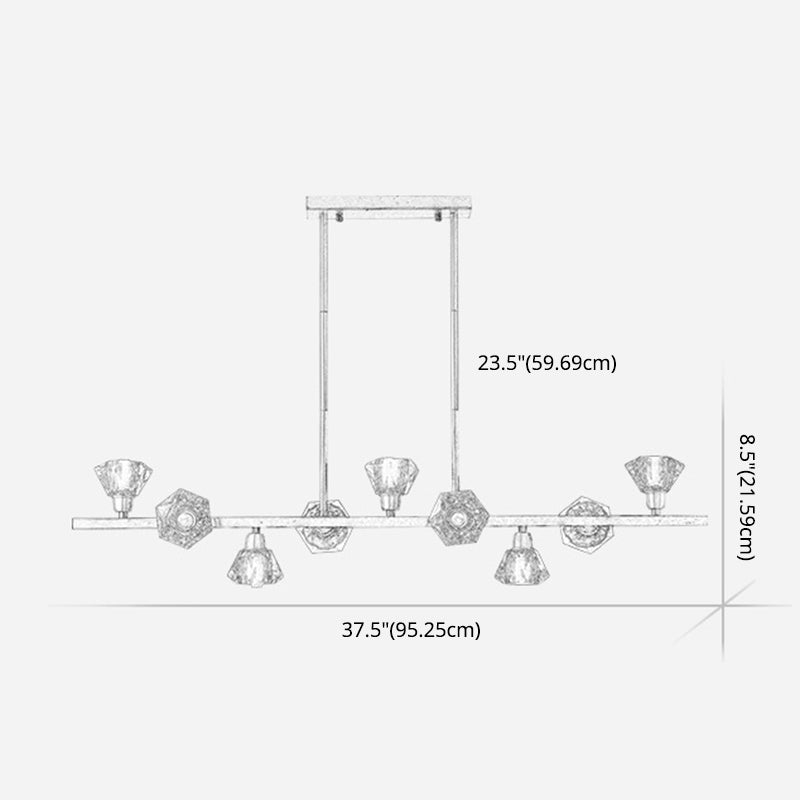 Torpedo Hanging Island Lights Ultra-Contemporary Crystal Chandelier Lighting Fixtures for Restaurant