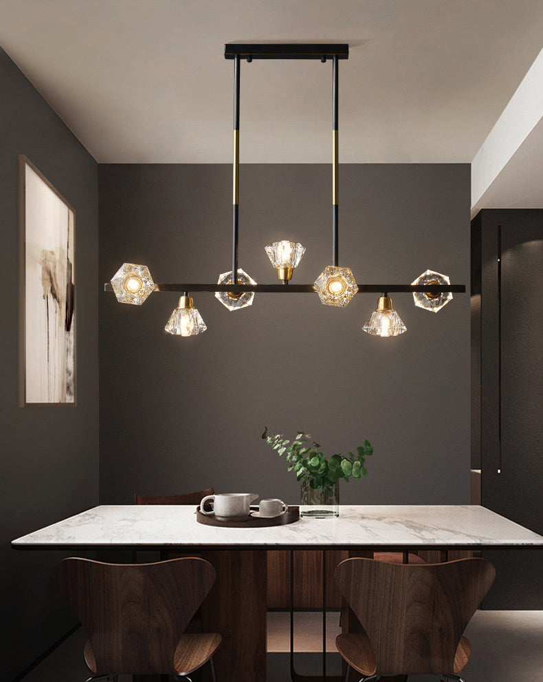 Torpedo Hanging Island Lights Ultra-Contemporary Crystal Chandelier Lighting Fixtures for Restaurant