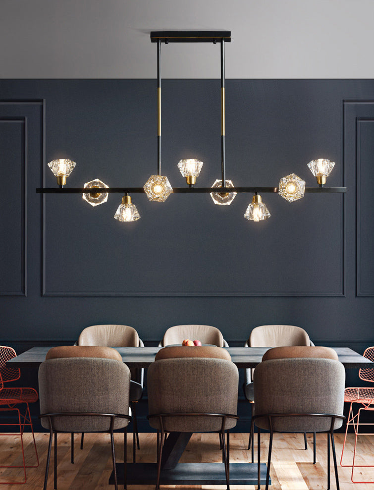 Torpedo Hanging Island Lights Ultra-Contemporary Crystal Chandelier Lighting Fixtures for Restaurant