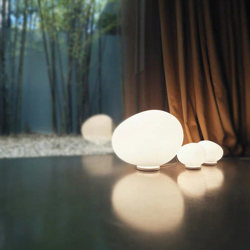Modern Minimalist Style Spherical Table Lamp Glass 1 Light Table Light for Bedroom