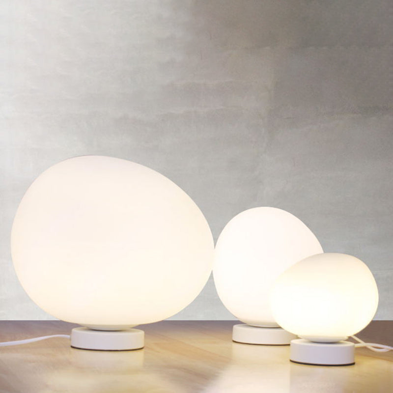 Modern Minimalist Style Spherical Table Lamp Glass 1 Light Table Light for Bedroom