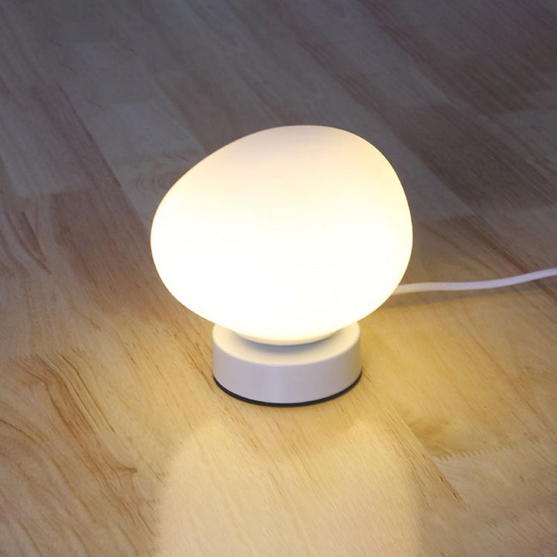 Modern Minimalist Style Spherical Table Lamp Glass 1 Light Table Light for Bedroom
