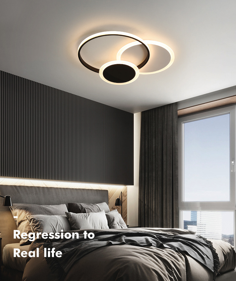 Cirkels dicht bij plafond verlichting minimalistische stijl metalen LED flush mount verlichting
