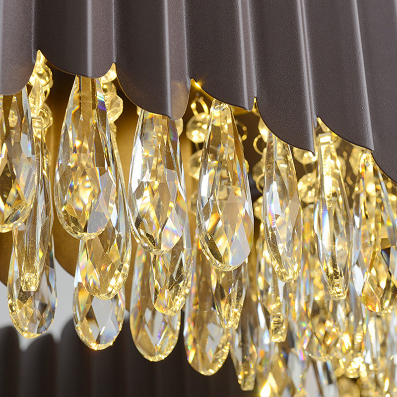 Chandelier de cristal rond