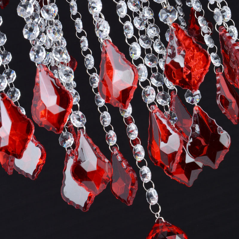 Lampada del lampadario a candela moderna K9 Crystal 12 lampadine a sospensione Rossa Luce a sospensione per balcone