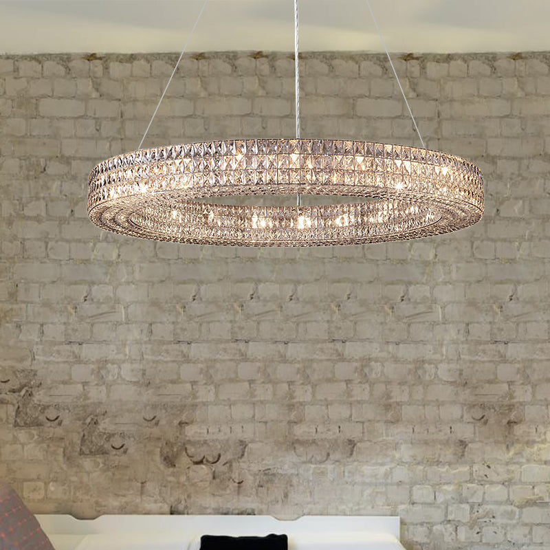Anneau transparent K9 Crystal Plafond Light