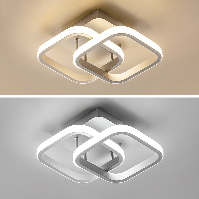 Overlapping Semi Flush Light Fixtures Modern Acrylic Semi Flush