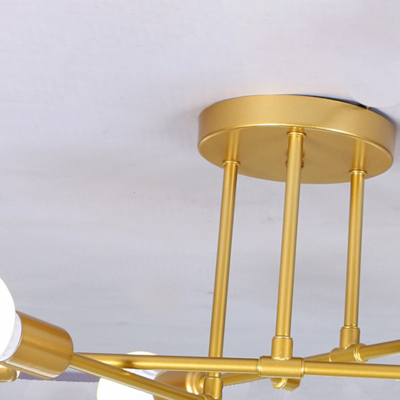 Blootgestelde lamp Semi-inbouw kroonluchter Industrieel Metaal Semi-inbouwlicht