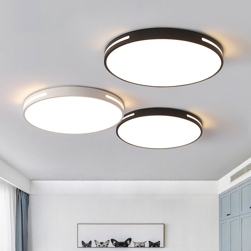 360° surroundverlichting Ronde LED-plafondlamp Modern minimalisme Metalen opengewerkte randen Inbouwlamp voor studeerkamer