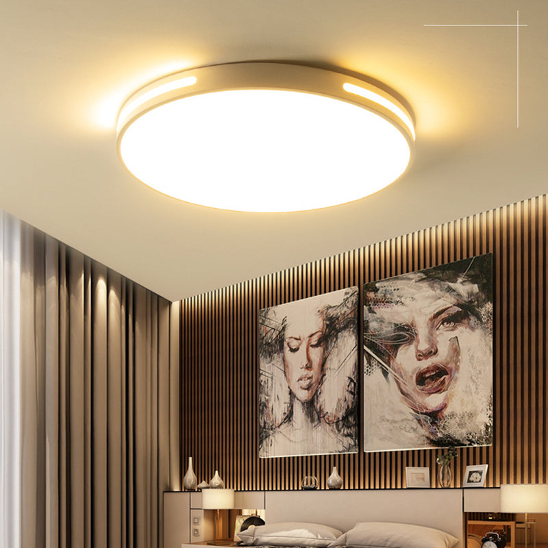 360° surroundverlichting Ronde LED-plafondlamp Modern minimalisme Metalen opengewerkte randen Inbouwlamp voor studeerkamer