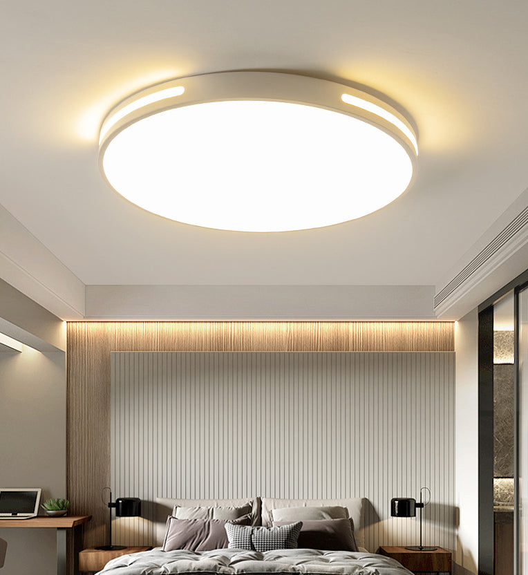 360° surroundverlichting Ronde LED-plafondlamp Modern minimalisme Metalen opengewerkte randen Inbouwlamp voor studeerkamer