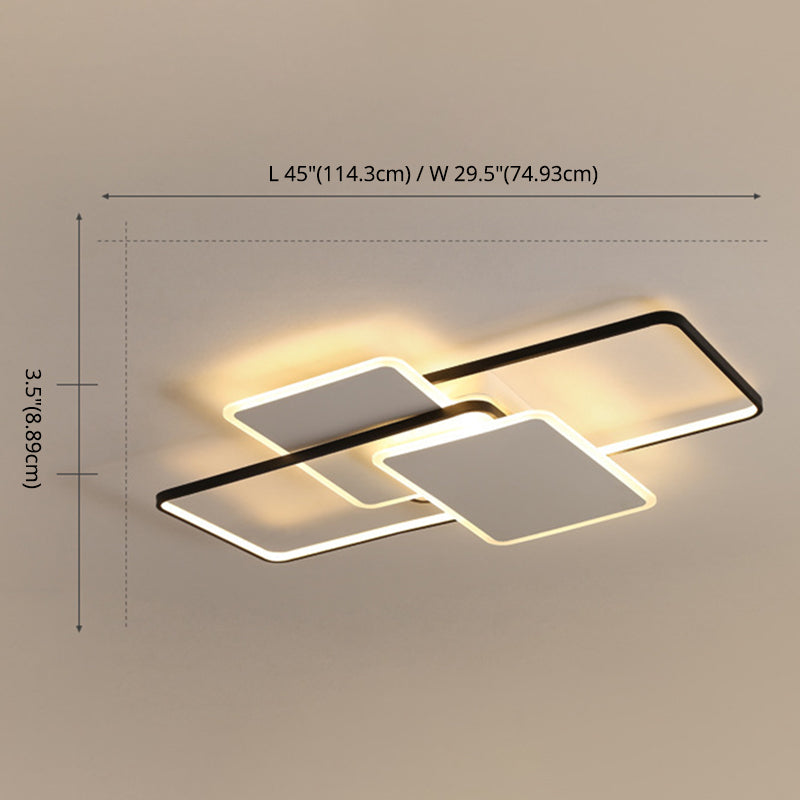 Traverse Plafonnier Plafonnier Minimaliste En Métal Salon LED Plafonnier Éclairage