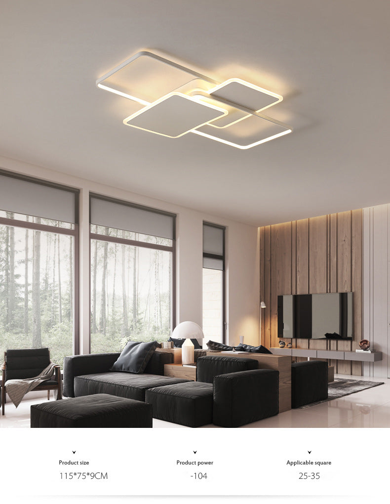 Traverse Plafonnier Plafonnier Minimaliste En Métal Salon LED Plafonnier Éclairage