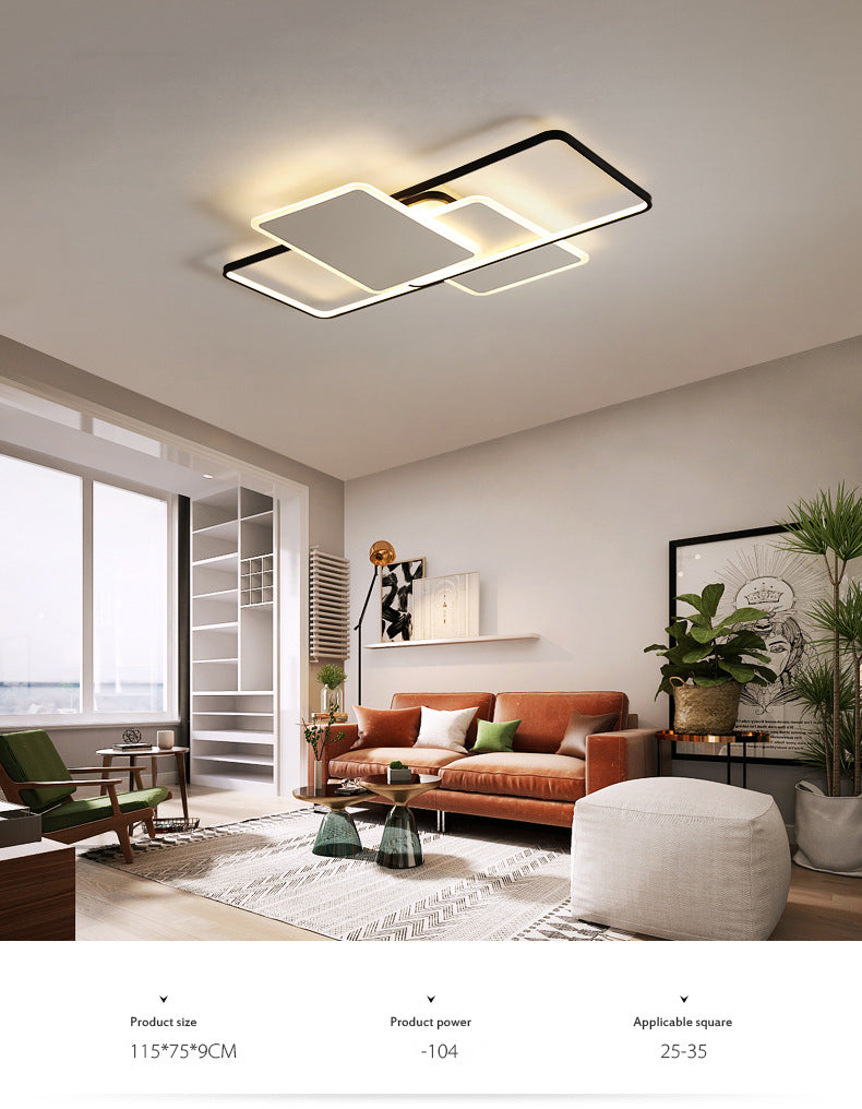 Traverse Plafonnier Plafonnier Minimaliste En Métal Salon LED Plafonnier Éclairage