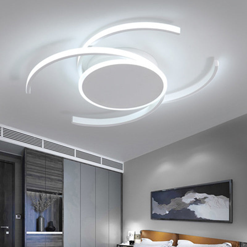 Circular Semi Flush Mount Light Fixture Acrylic Modern Flush Mount Ceiling Light Fixture