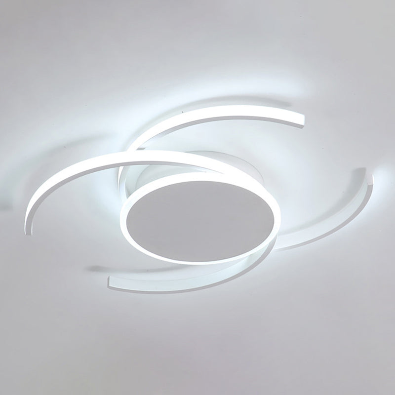 Kreisförmige Semi-Flush-Mount-Licht-Halterung Acryl Moderne Bündig-Halterung Deckenleuchte