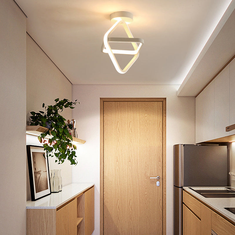 Geometric Lines Simplicity LED Ceiling Light Nordic Style Mini Bedroom Aisle Flush Mount Lighting Fixture