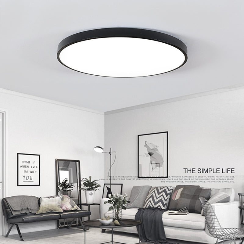 Acrylic Round Modern Style LED Ceiling Light Minimalism Living Room Flush-mount Lamp
