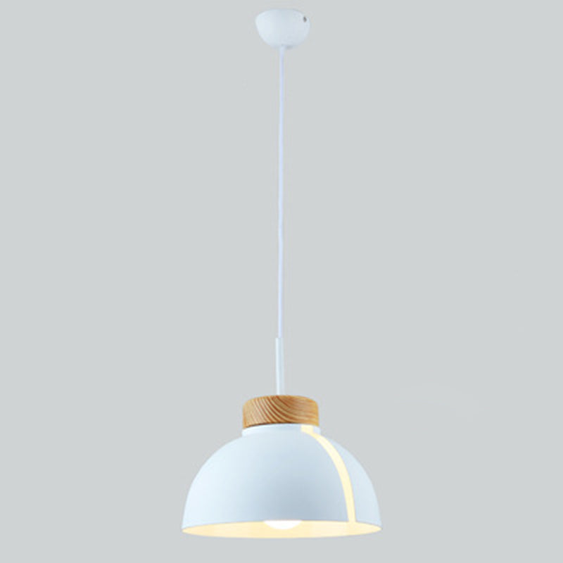 Minimalist Style Pendant Light Fixture Dome Hanging Pendant Lamp with Metal Shade