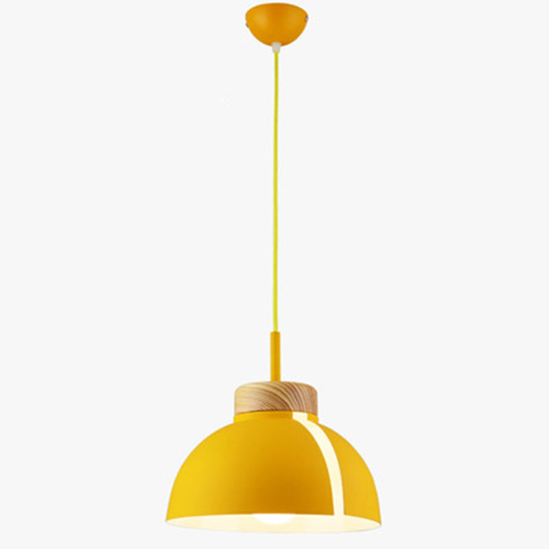 Minimalist Style Pendant Light Fixture Dome Hanging Pendant Lamp with Metal Shade