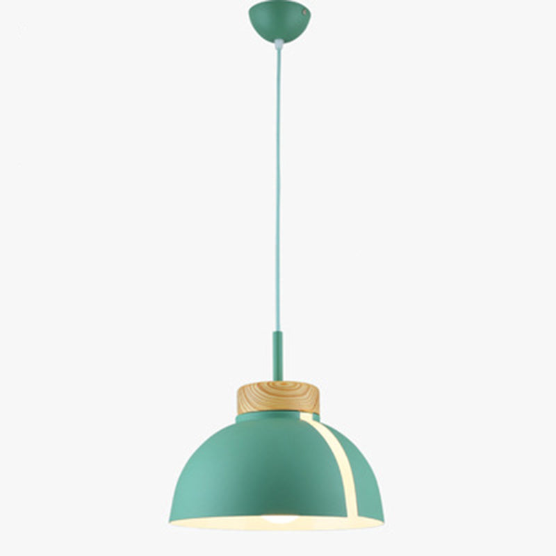 Minimalist Style Pendant Light Fixture Dome Hanging Pendant Lamp with Metal Shade