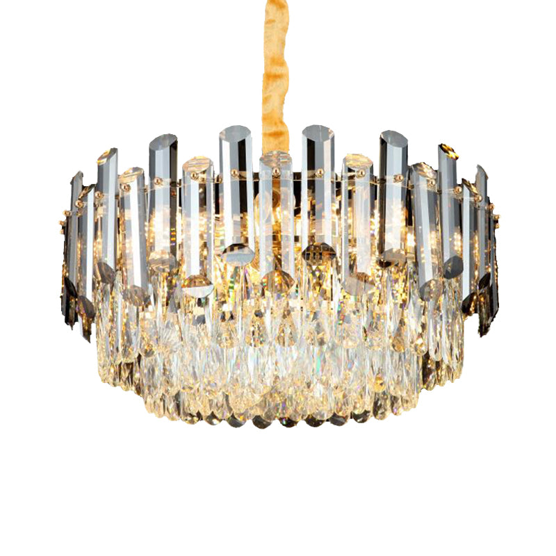 Drum Biseled Crystal Pends Light Light Light