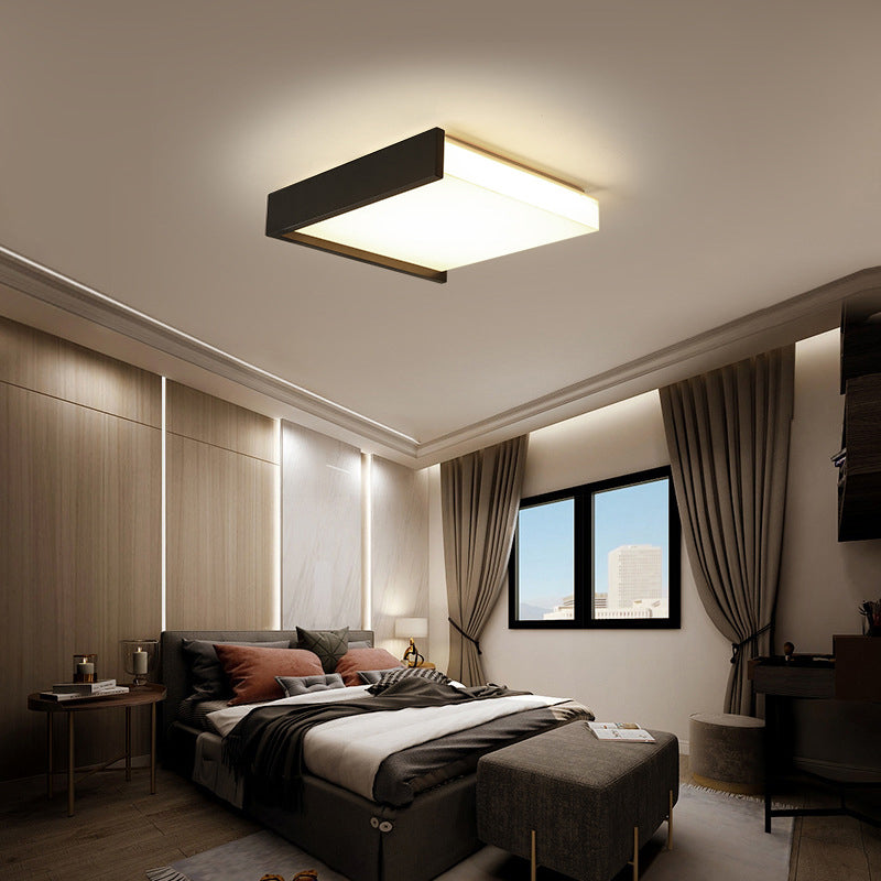 Minimalisme nordique Style LED Ceiling Light Acrylic Shade Geometric Design Flush-mount Lamp for Bedroom