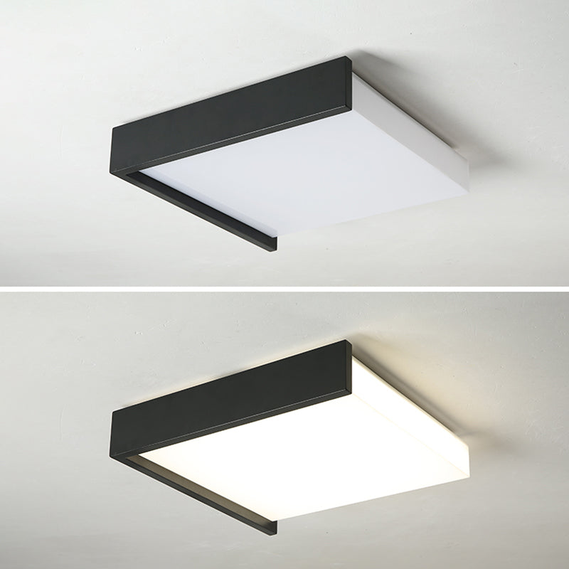 Minimalisme nordique Style LED Ceiling Light Acrylic Shade Geometric Design Flush-mount Lamp for Bedroom