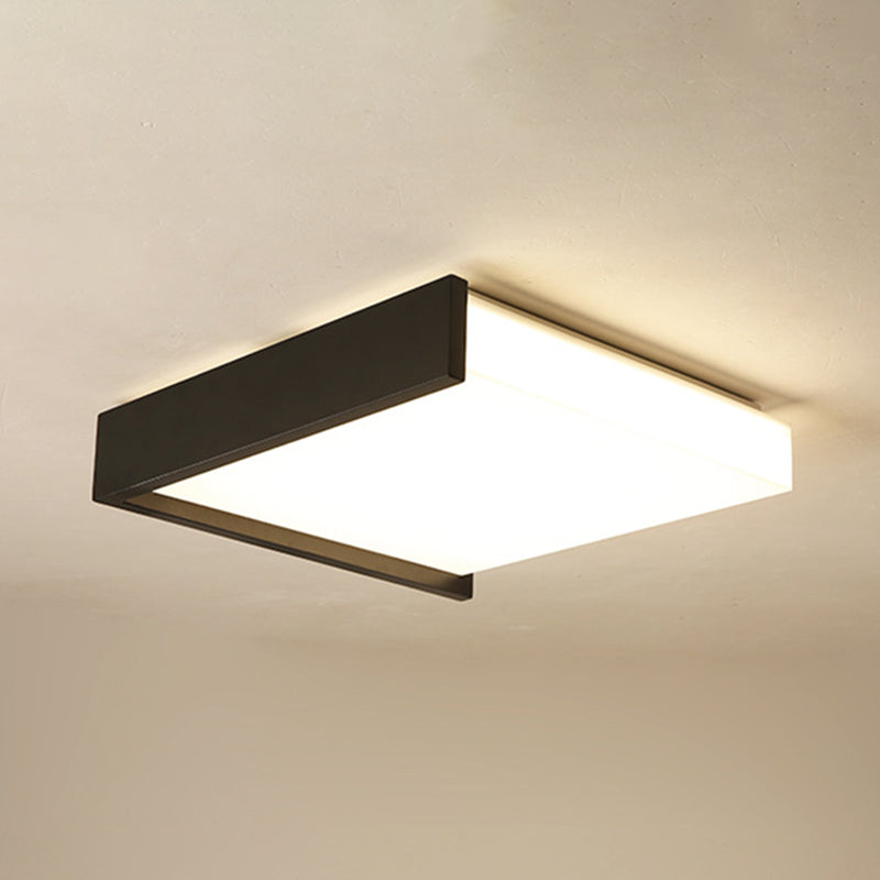 Minimalisme nordique Style LED Ceiling Light Acrylic Shade Geometric Design Flush-mount Lamp for Bedroom
