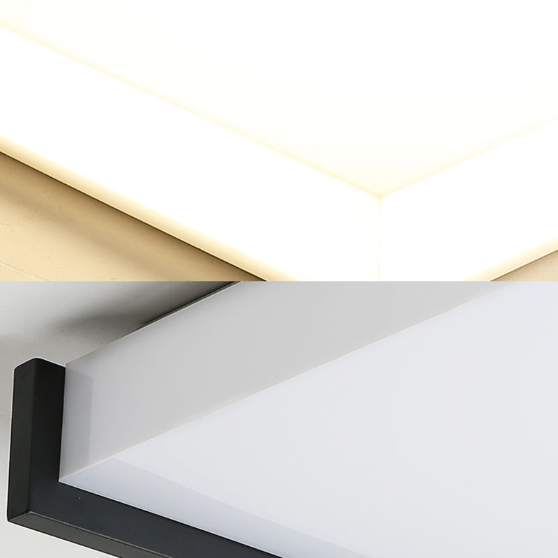 Minimalisme nordique Style LED Ceiling Light Acrylic Shade Geometric Design Flush-mount Lamp for Bedroom