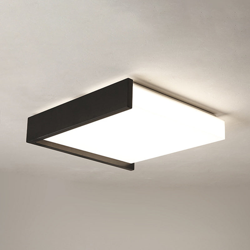 Minimalisme nordique Style LED Ceiling Light Acrylic Shade Geometric Design Flush-mount Lamp for Bedroom