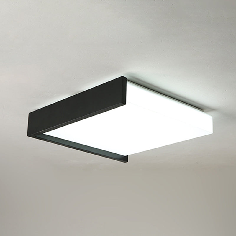 Minimalisme nordique Style LED Ceiling Light Acrylic Shade Geometric Design Flush-mount Lamp for Bedroom