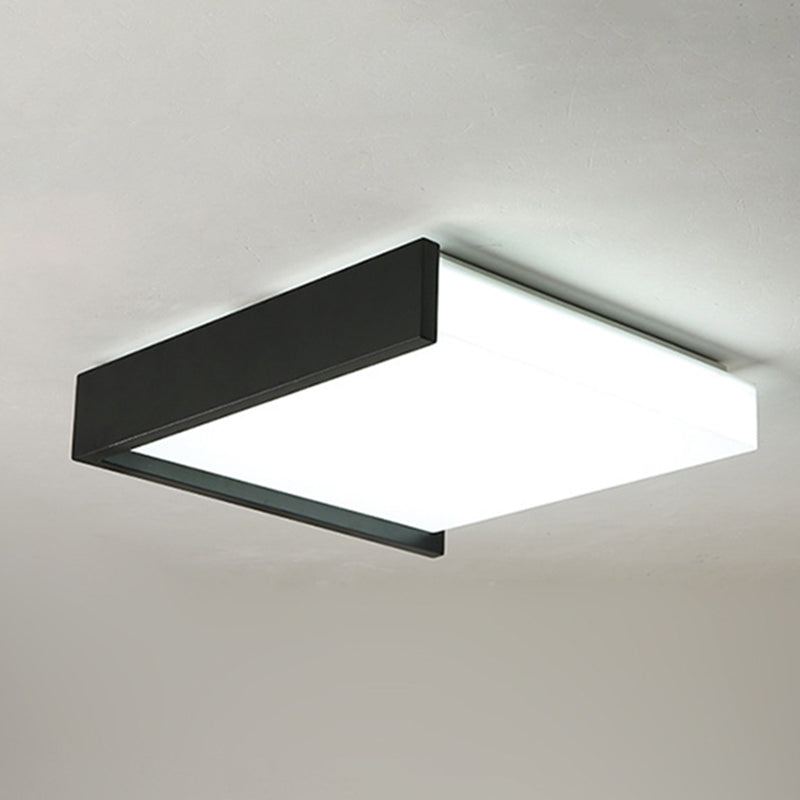 Minimalisme nordique Style LED Ceiling Light Acrylic Shade Geometric Design Flush-mount Lamp for Bedroom