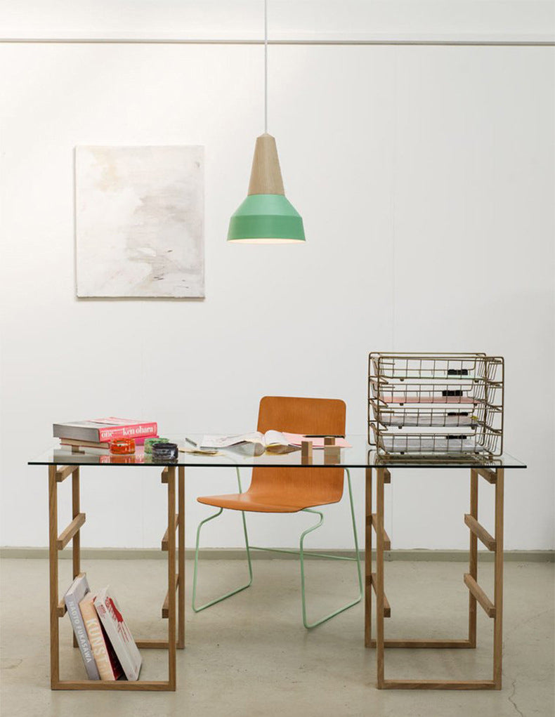 Trota in legno in metallo Trota sospesa a sospensione Simplicità Simplicità Apparecchio di illuminazione a sospensione per camera da letto