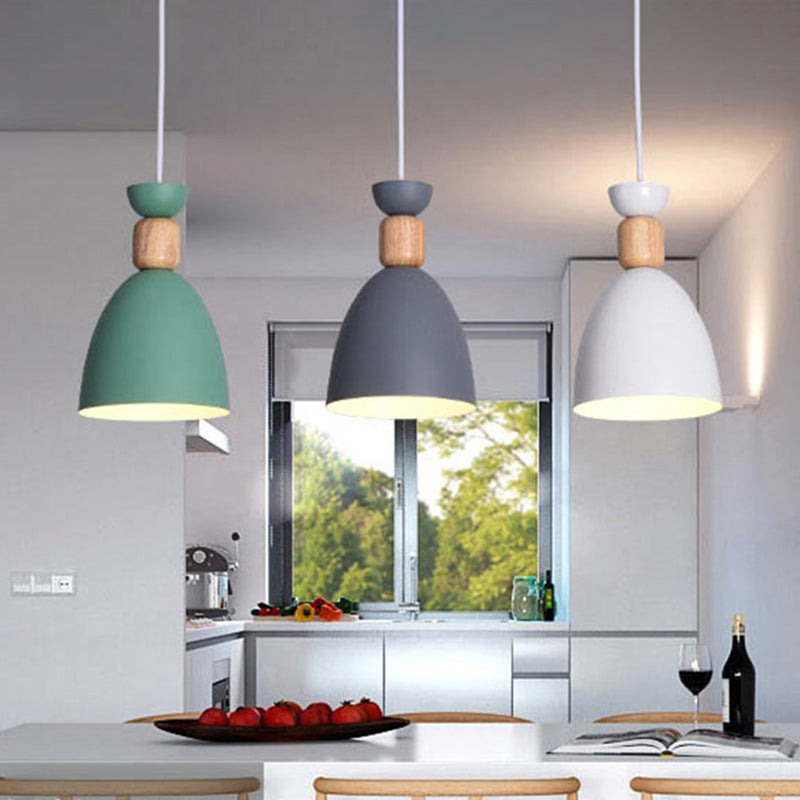 Posaborador de iluminación blanca sombreada fijación de iluminación de metal de estilo nórdico para comedor para comedor