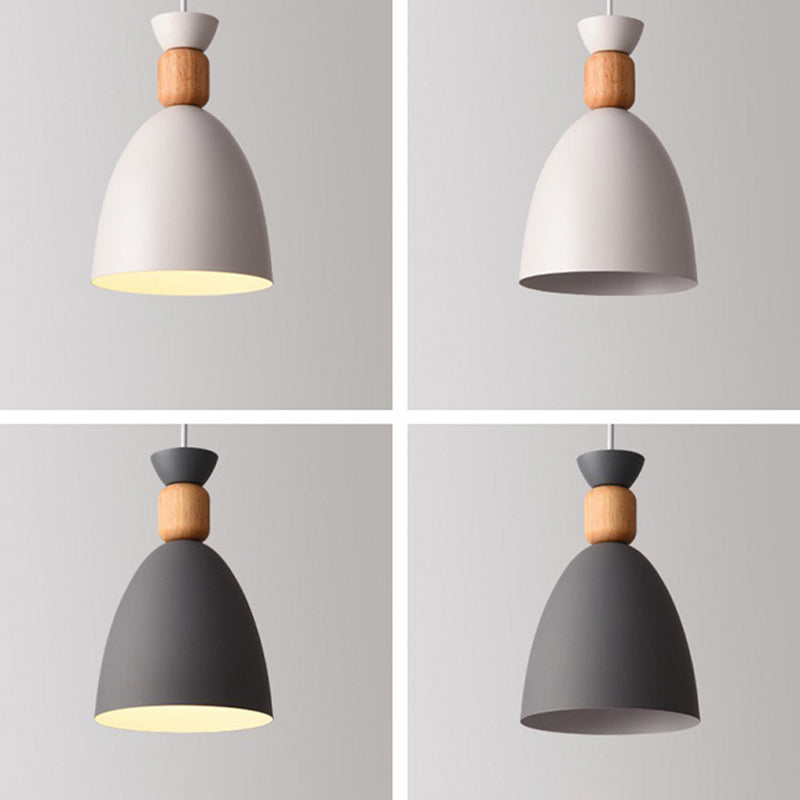 Posaborador de iluminación blanca sombreada fijación de iluminación de metal de estilo nórdico para comedor para comedor