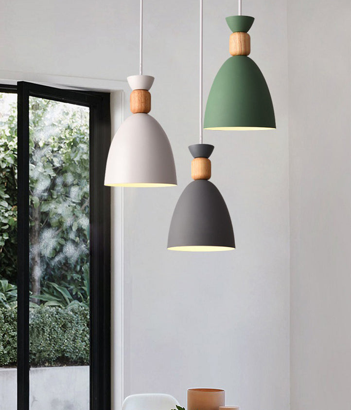 Posaborador de iluminación blanca sombreada fijación de iluminación de metal de estilo nórdico para comedor para comedor