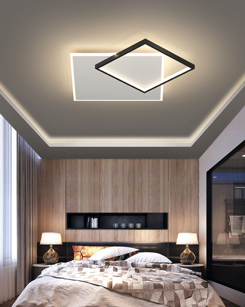 Square Flush Mount Light Fixtures Modern Acrylic Flushmount