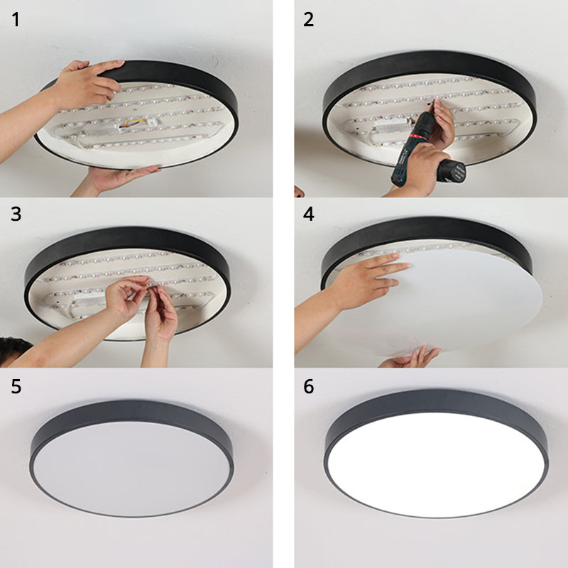 Circular Flush Mount Light Fixture Modern Acrylic Flush Mount