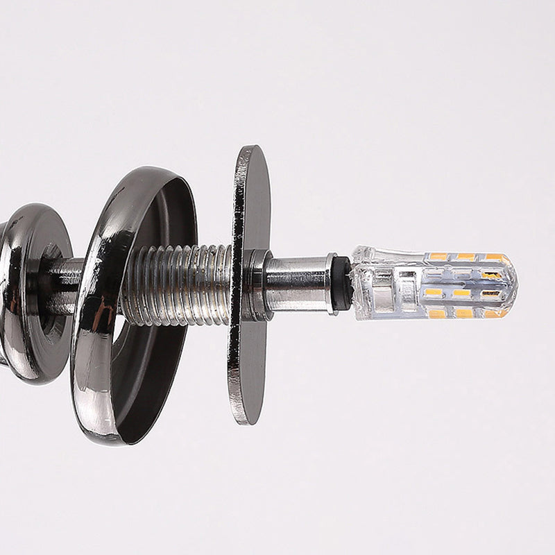 Modern Metal Hanging Chandelier Light Glass Shade Ceiling Chandelier in Sliver for Living Room