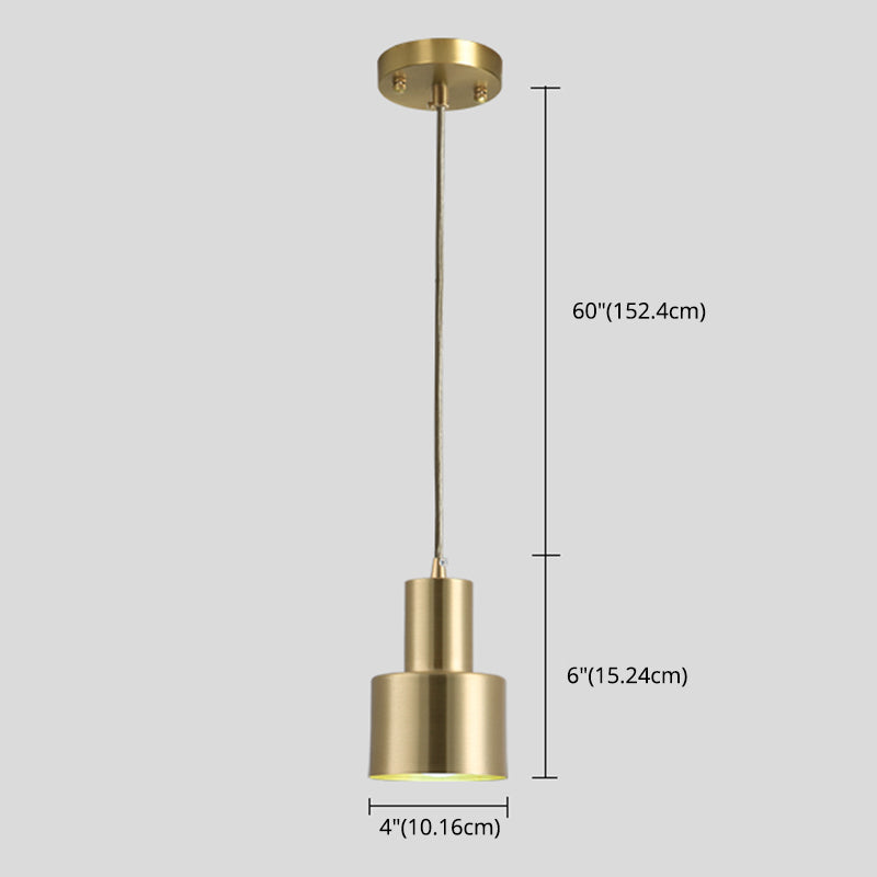 Postmodern Simplicity Brass Lamp Body Pendant Lamp Hanging Light for Bedroom