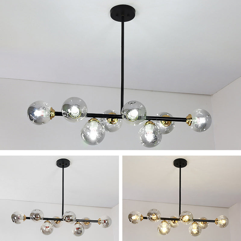 Shaded Dinning Room Chandelier Light Fixture Glass Simplicity Pendant Light Fixture