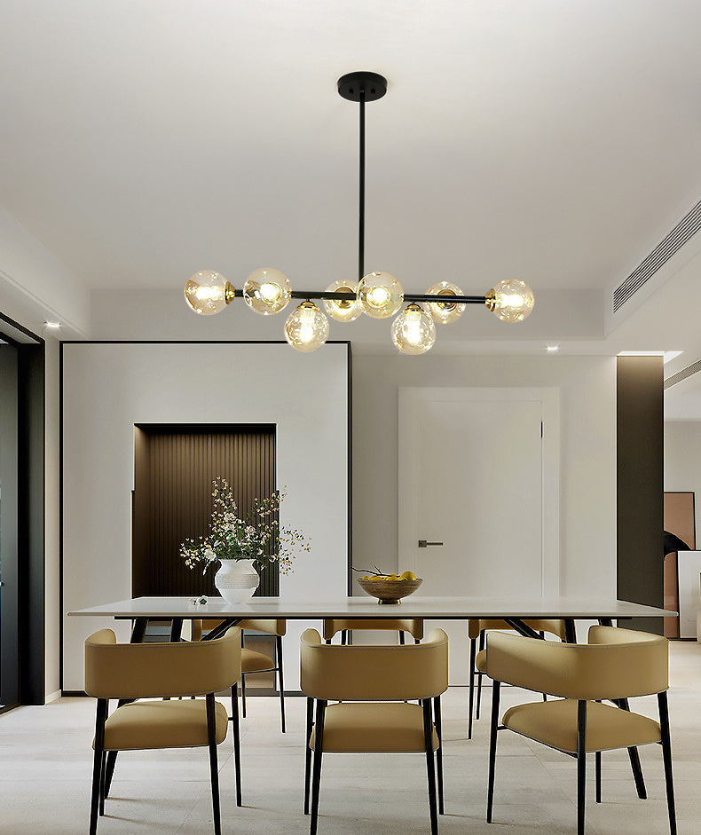 Shaded Dinning Room Chandelier Light Fixture Glass Simplicity Pendant Light Fixture