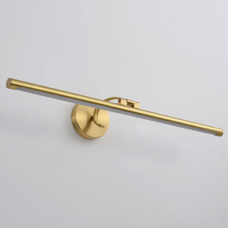 Retro Brass Mirror Cabinet Bathroom Wall Lights Metal Linear Shade LED Ambient Vanity Lighting