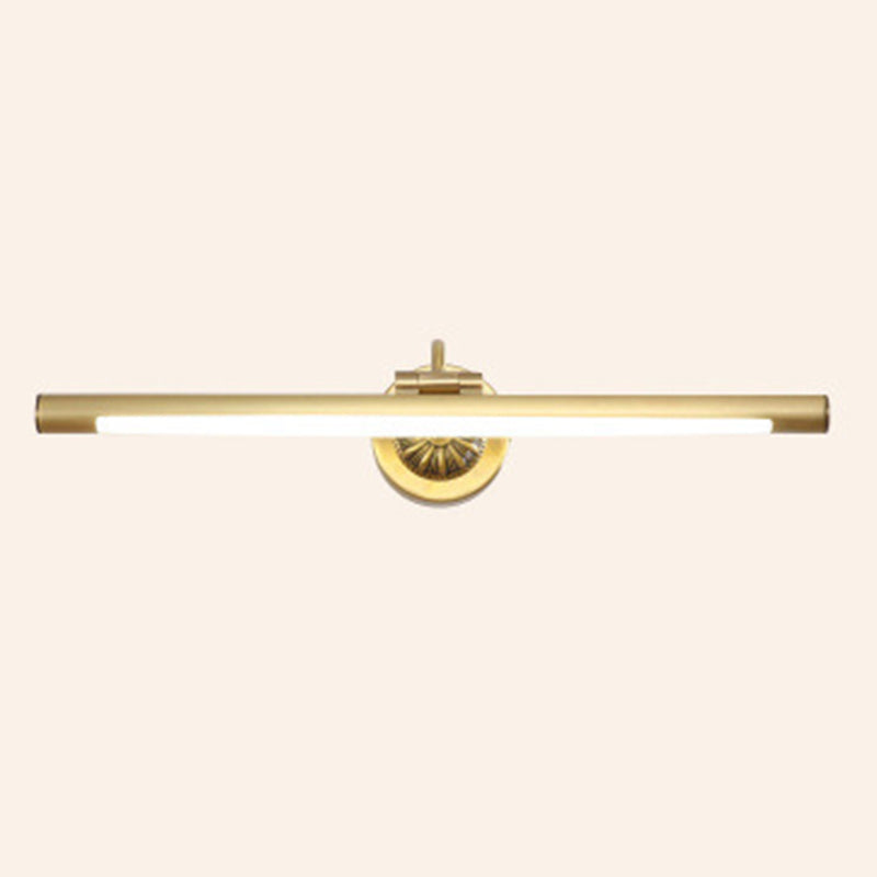 Adjustable Head Linear LED Wall Light Modern Minimalism Brass Vanity Neutral Light for Bathroom Cabinet